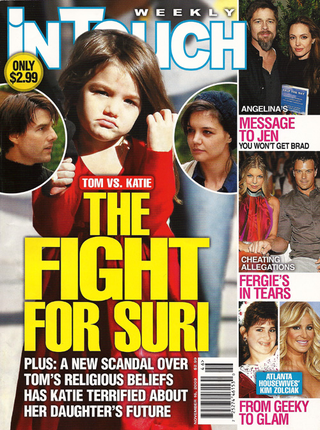 Illustration for article titled This Week In Tabloids: Details On Angie's Lesbian Affair & Lindsay's Face